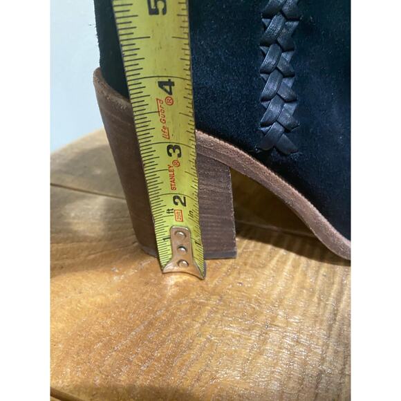 UGG Maeve Black Leather Knee High Suede Boots size 7.5 - Picture 6 of 8